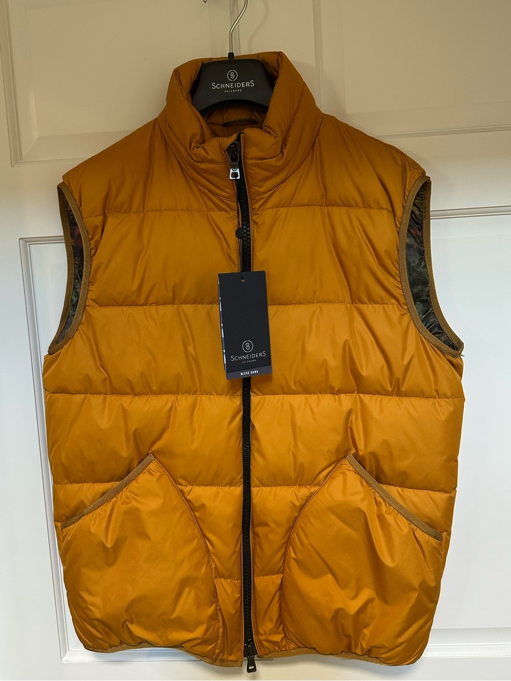 Schneider Salzburg Men's Mustard Quilted Down Vest